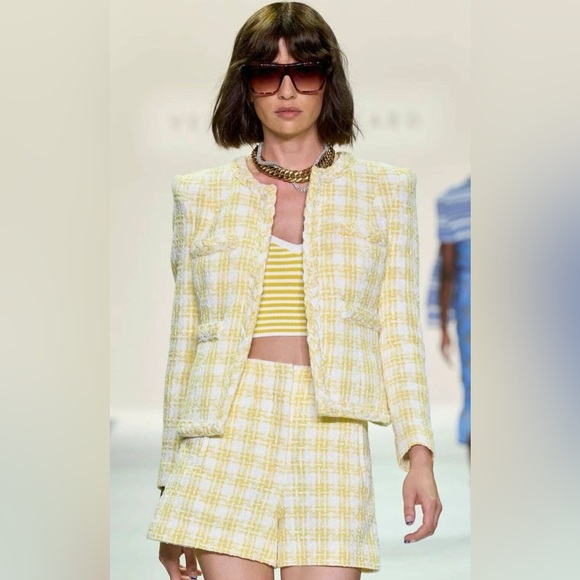 NWT $698 Veronica Beard Bryne Tweed Open-Front Jacket Blazer Jacket - Picture 4 of 15